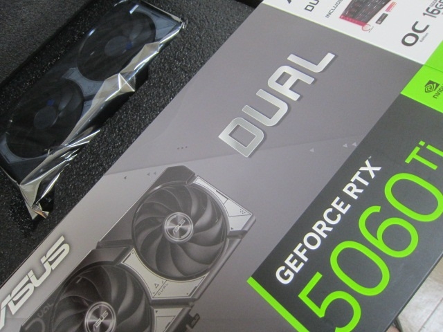 値上げ前にとASUS DUAL RTX5060TI O16Gを購入しちゃいました01