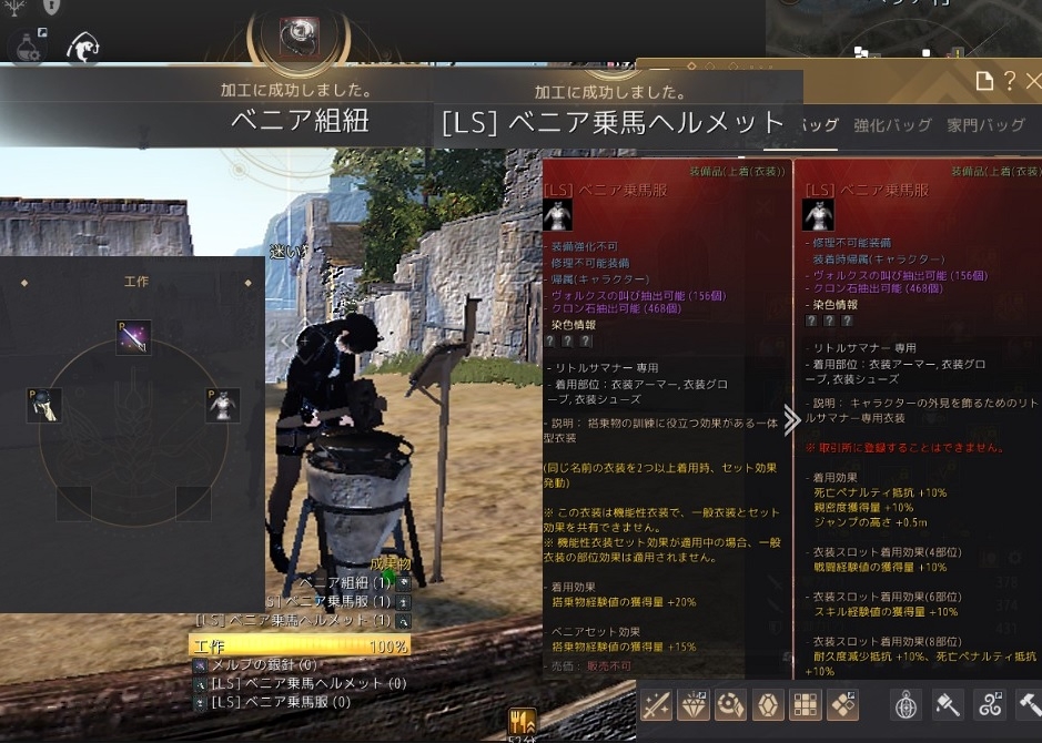 メルブの銀針でベニア衣装からニア組紐作って装備してきた02